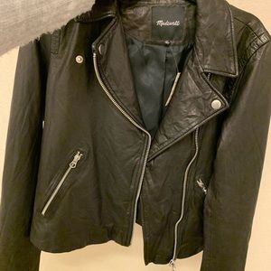 MadeWell Washed Leather Moto Jacket !! BRAND NEW